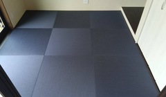 ヘリ無畳新調（琉球畳・ダイケン和紙畳表 栗色×藍色）のサムネイル画像